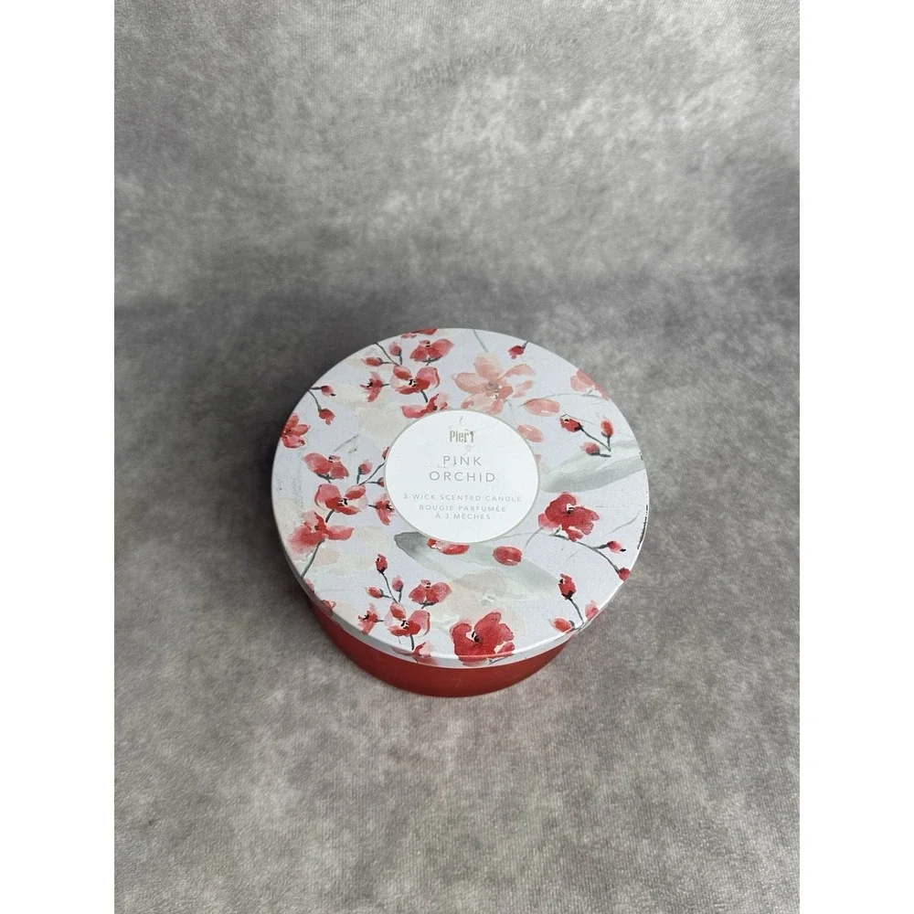 Pier 1 Discontinued Pink Orchid 3 Wick Candle
